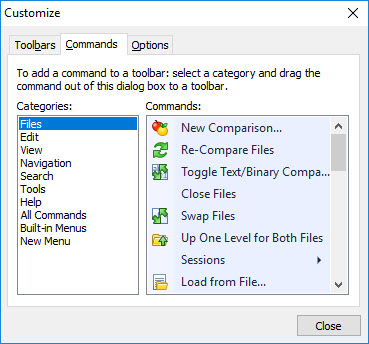 Options dialog