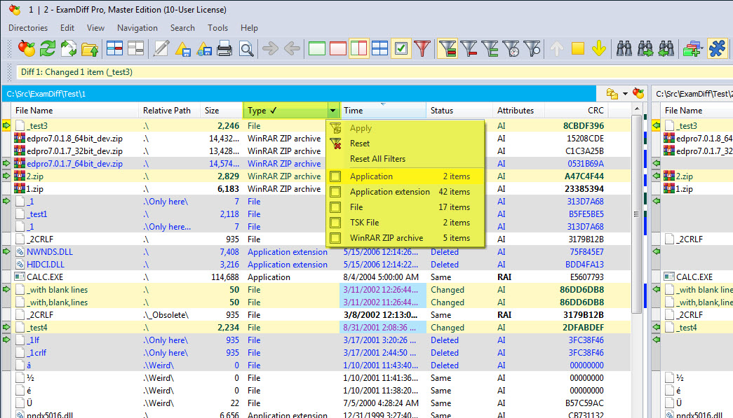 Directory View Column Filtering