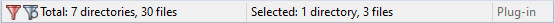 Directory pane status bar