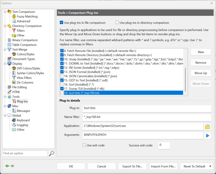 A new plug-in that sorts the lists