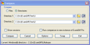 The Directories pane of ExamDiff Pro main compare dialog