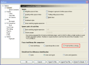 ExamDiff Pro Options dialog, showing the Compare tab