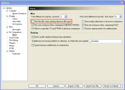 ExamDiff Pro Options dialog, Dir Comparison | More tab